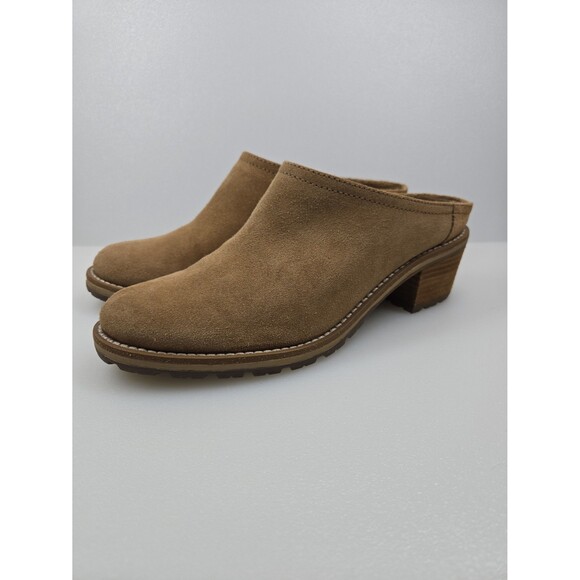 L.L. Bean Deerfield Tan Suede Mule Slip-On Shoes Women's Size 7.5 - Picture 2 of 12
